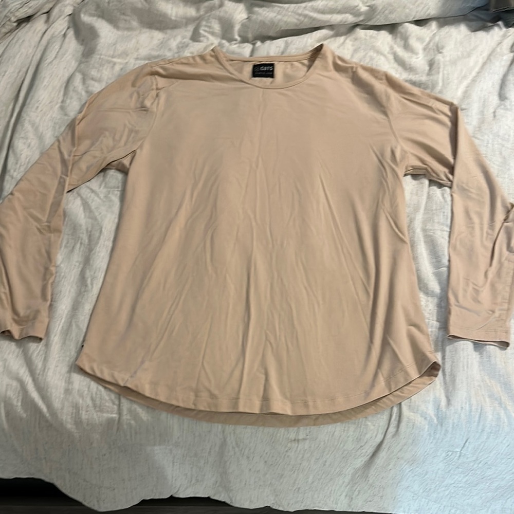 Cuts Clothing Tan Long Sleeve Tee Relaxed Fit Soft Fabric